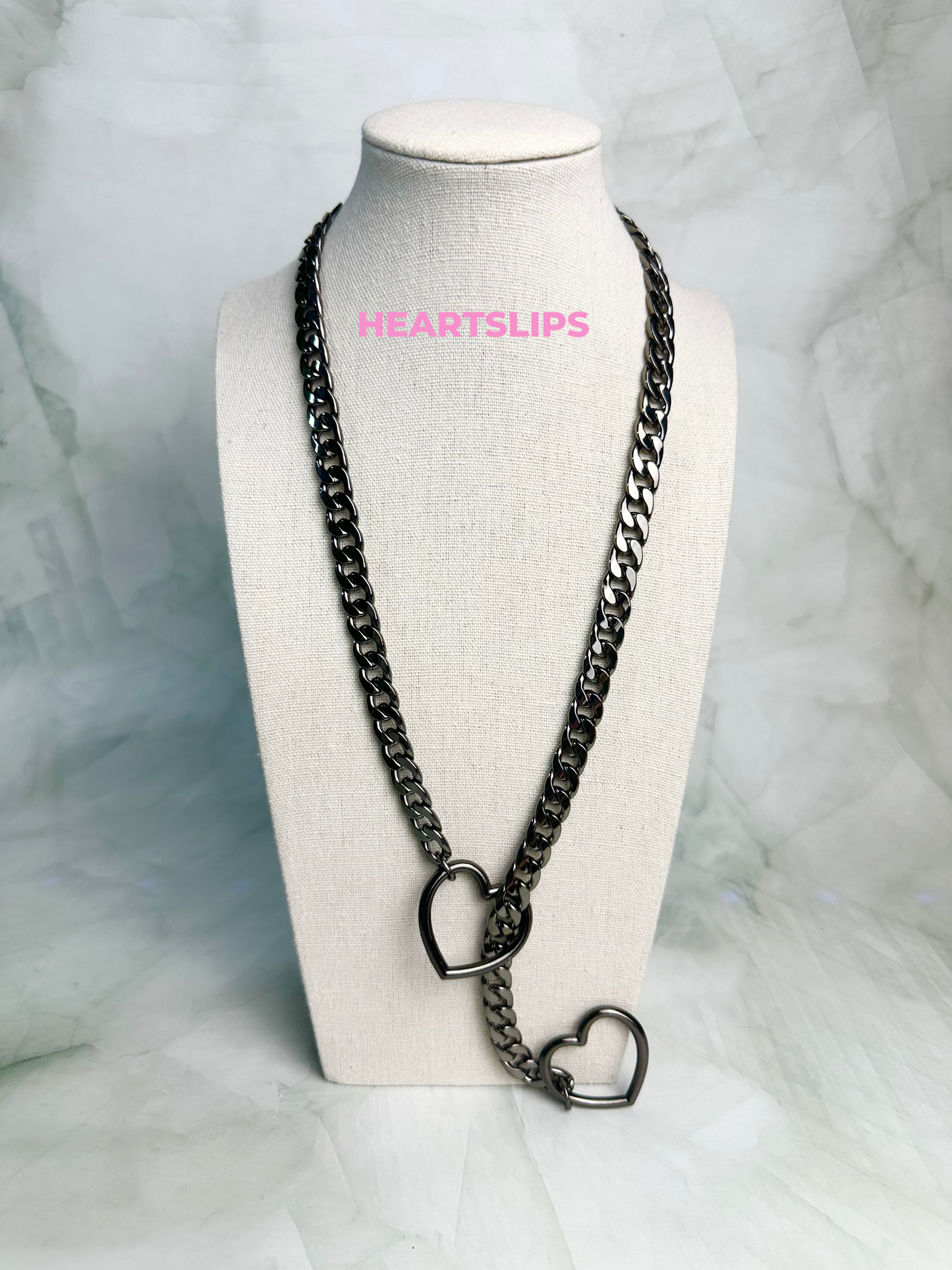 Curb Heart Slip Chain