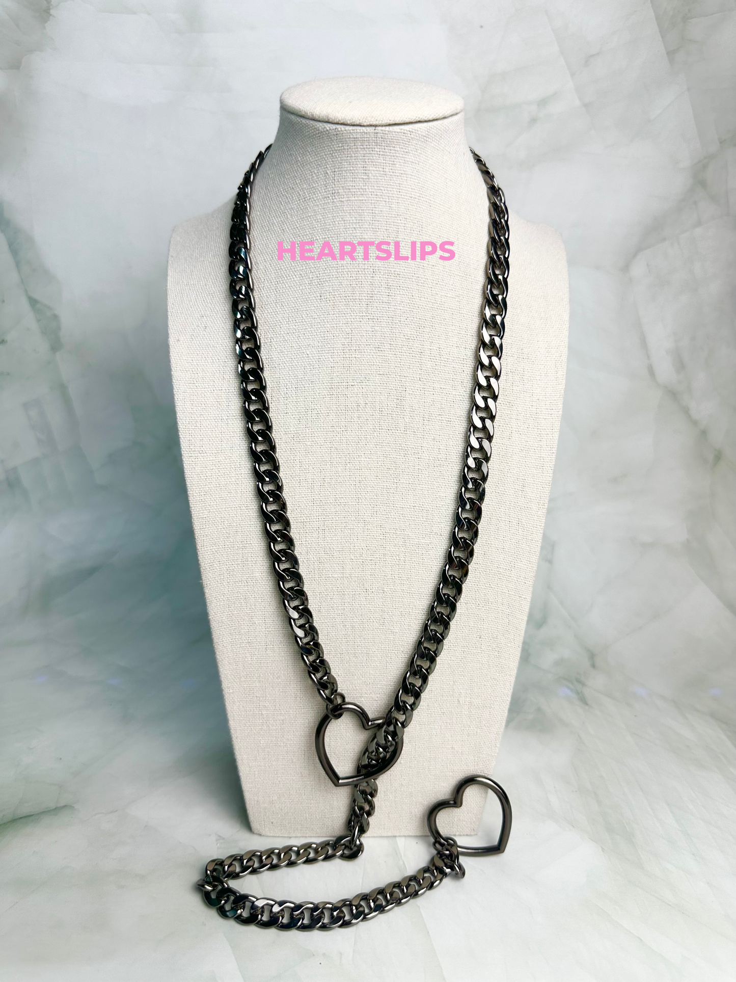 Curb Heart Slip Chain