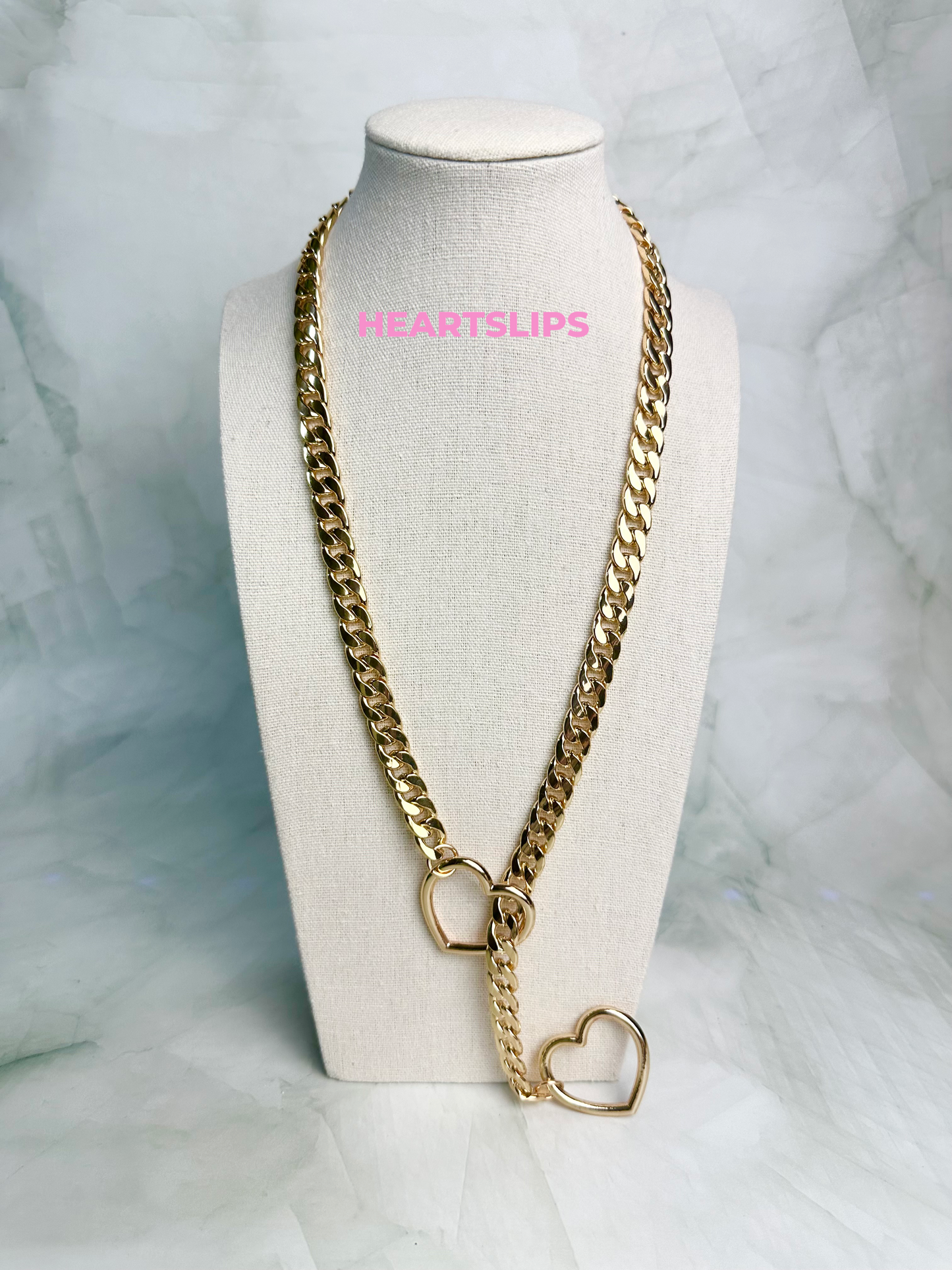 Curb Heart Slip Chain