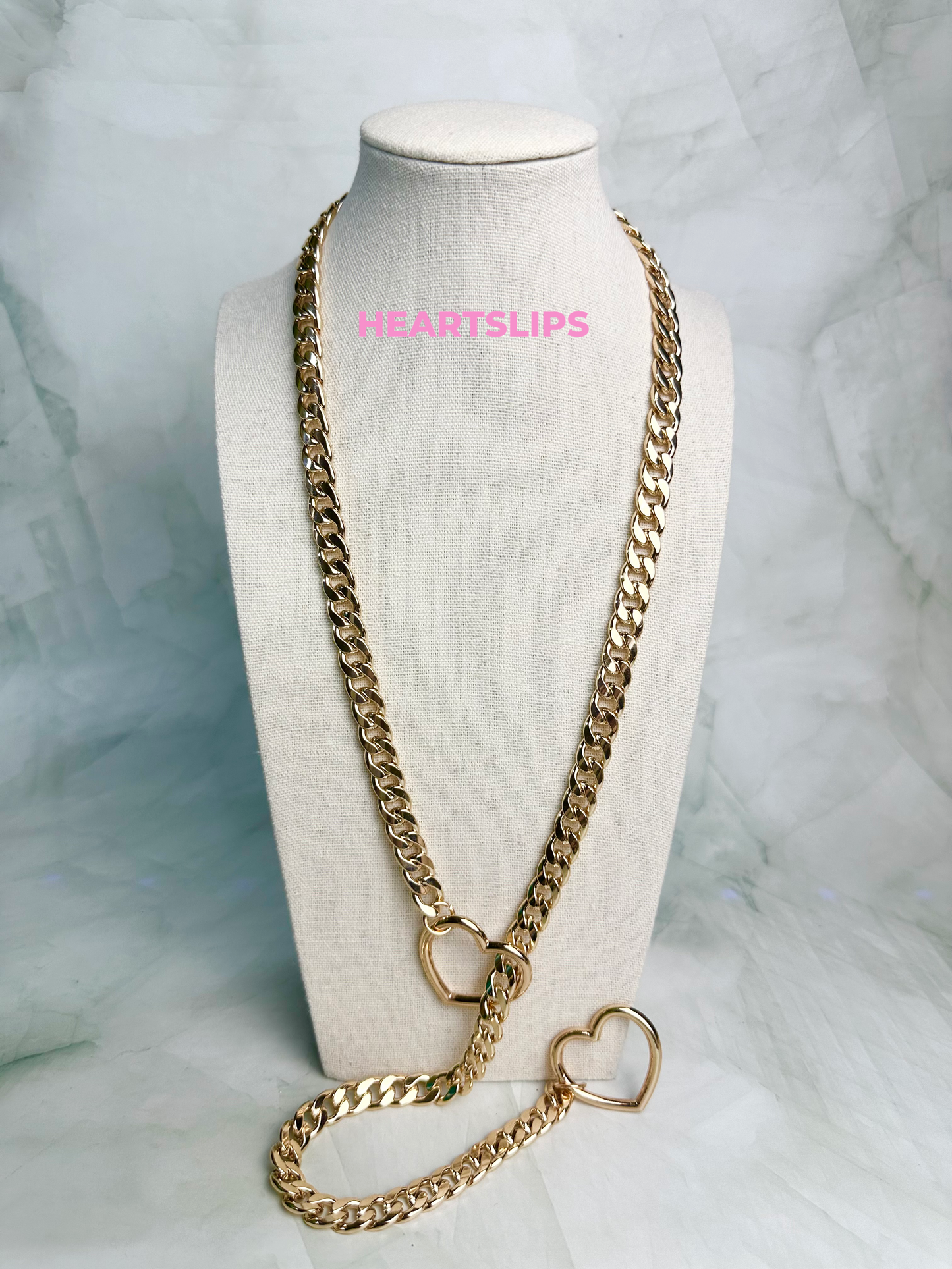 Curb Heart Slip Chain