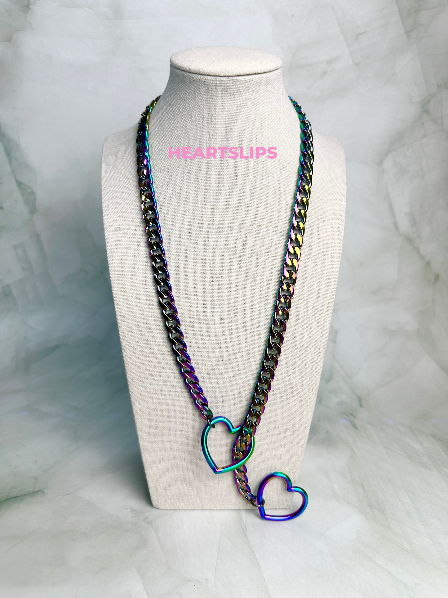 Curb Heart Slip Chain