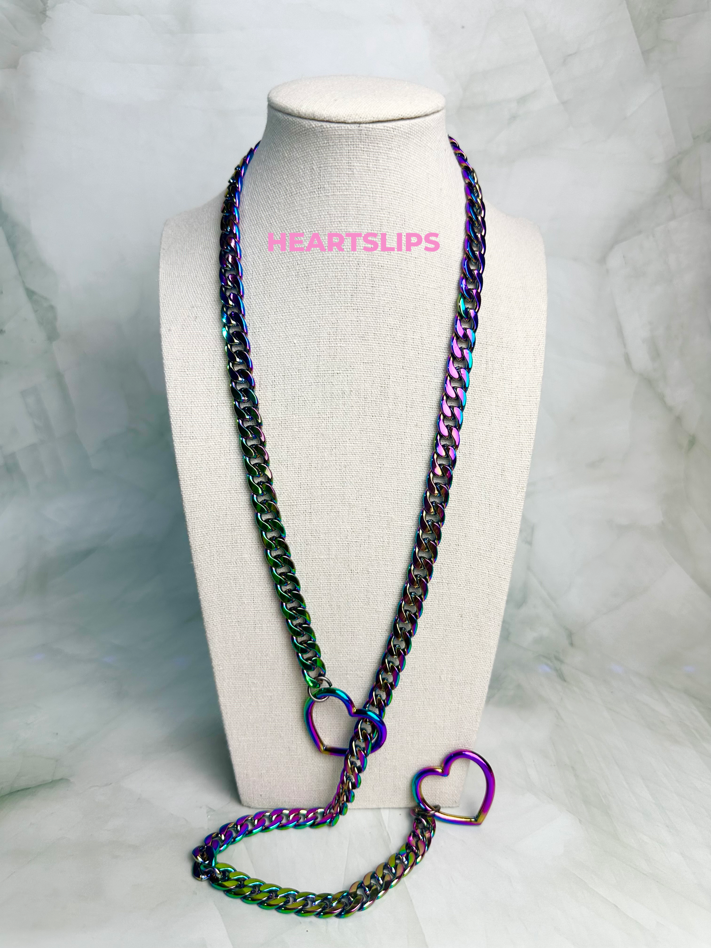 Curb Heart Slip Chain