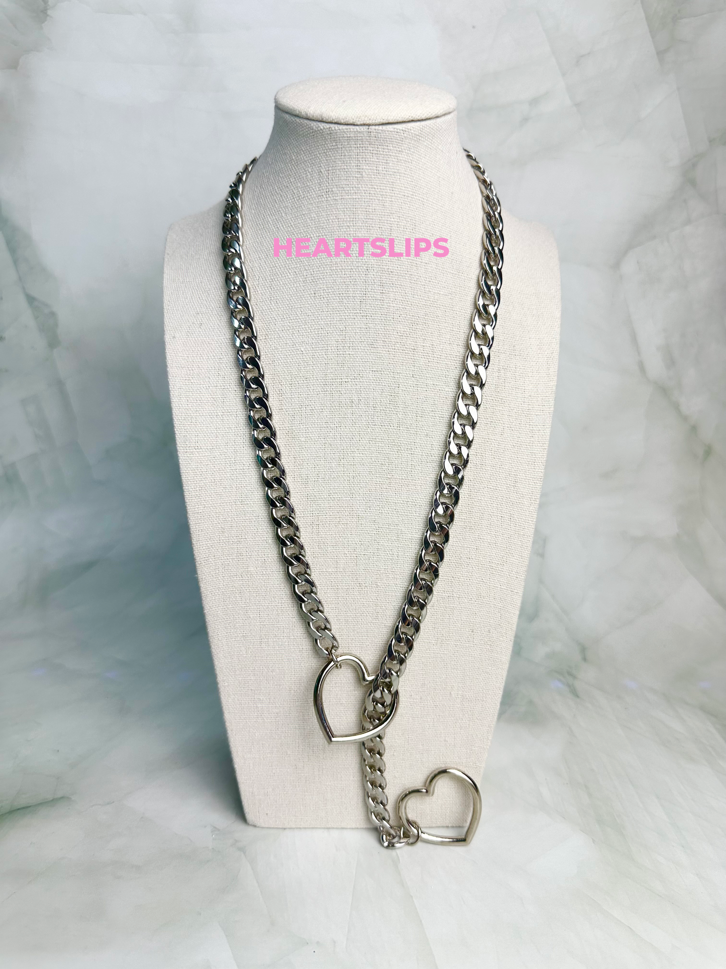 Curb Heart Slip Chain