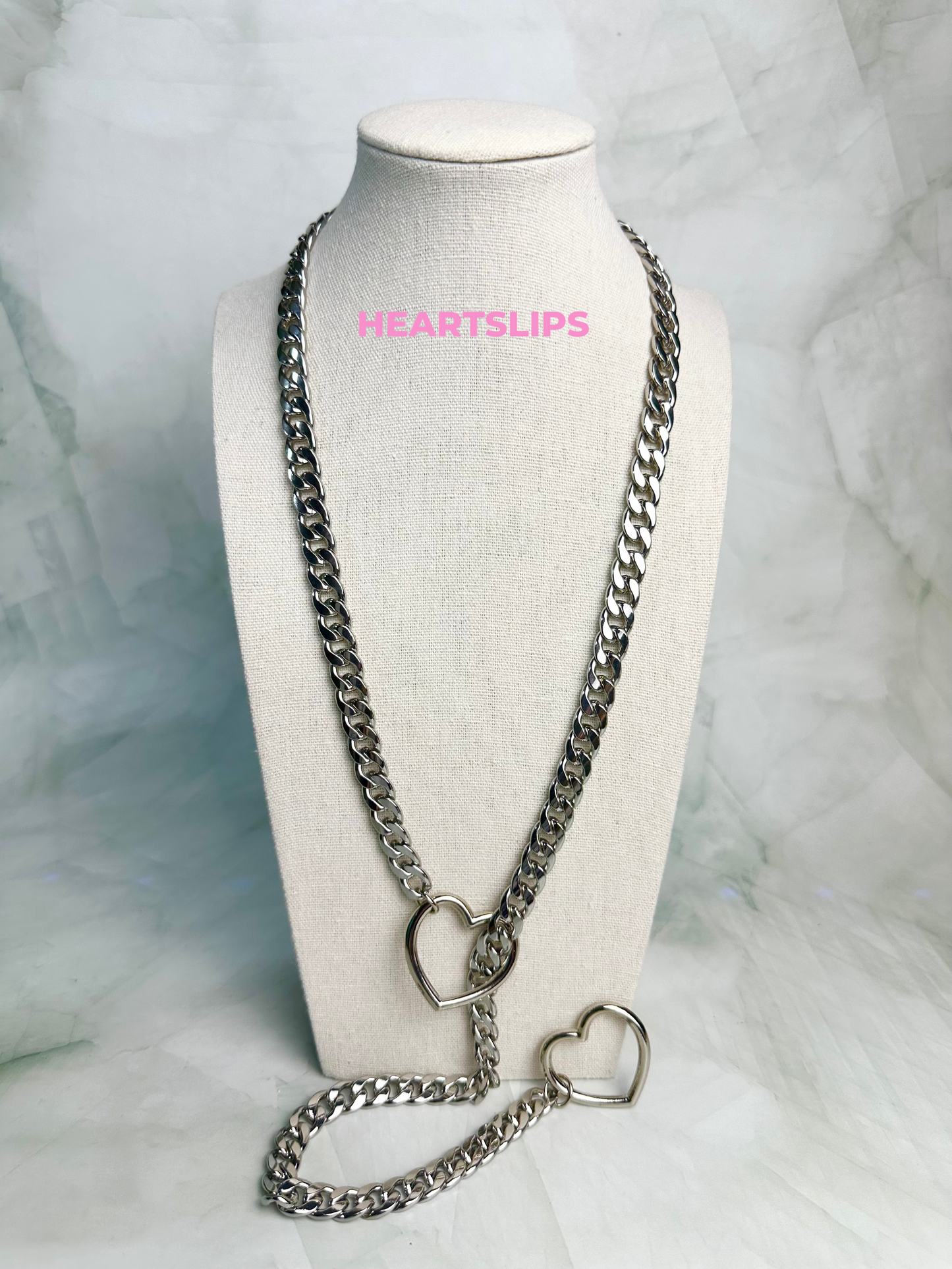 Curb Heart Slip Chain